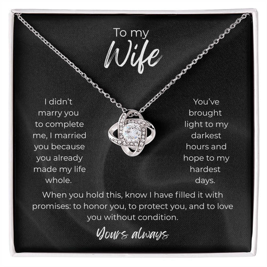 To My Wife Love Knot Necklace – Gift From the Heart (147)