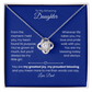Daughter – Love Knot Necklace – Personalized From Sender Gift (124)