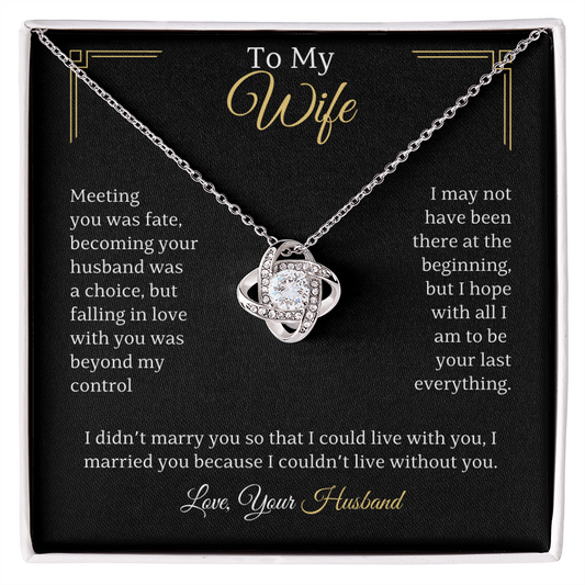 To My Wife – Love Knot Necklace (71R2)