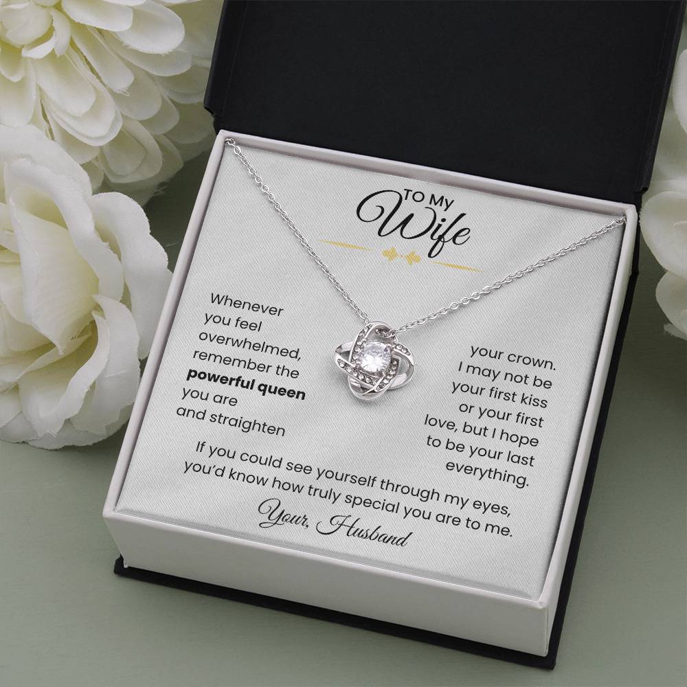 Wife- Love Knot Necklace – She Means Everything (138B)