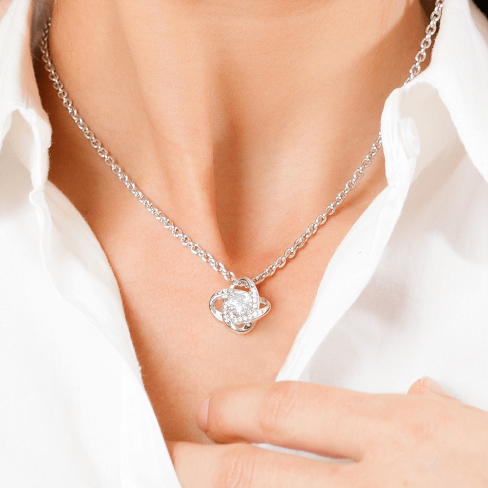 Mom- I'm a strong woman-Love Knot Necklace - Essential Home Zone Essential Home Zone Jewelry Mom- I'm a strong woman-Love Knot Necklace