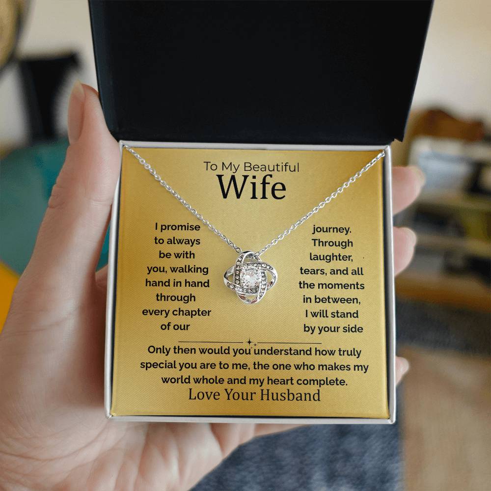 To My Wife Love Knot Necklace – Gift From the Heart (133)