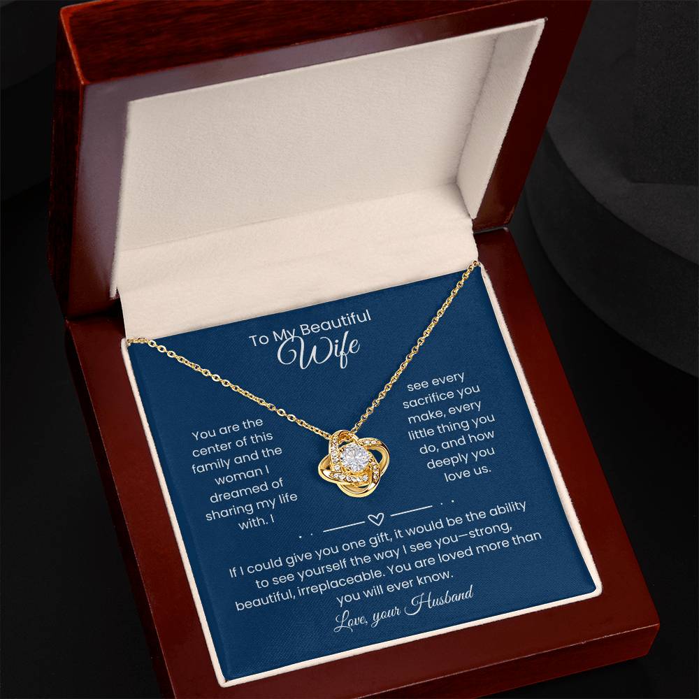 Wife- Love Knot Necklace – She Means Everything (184)