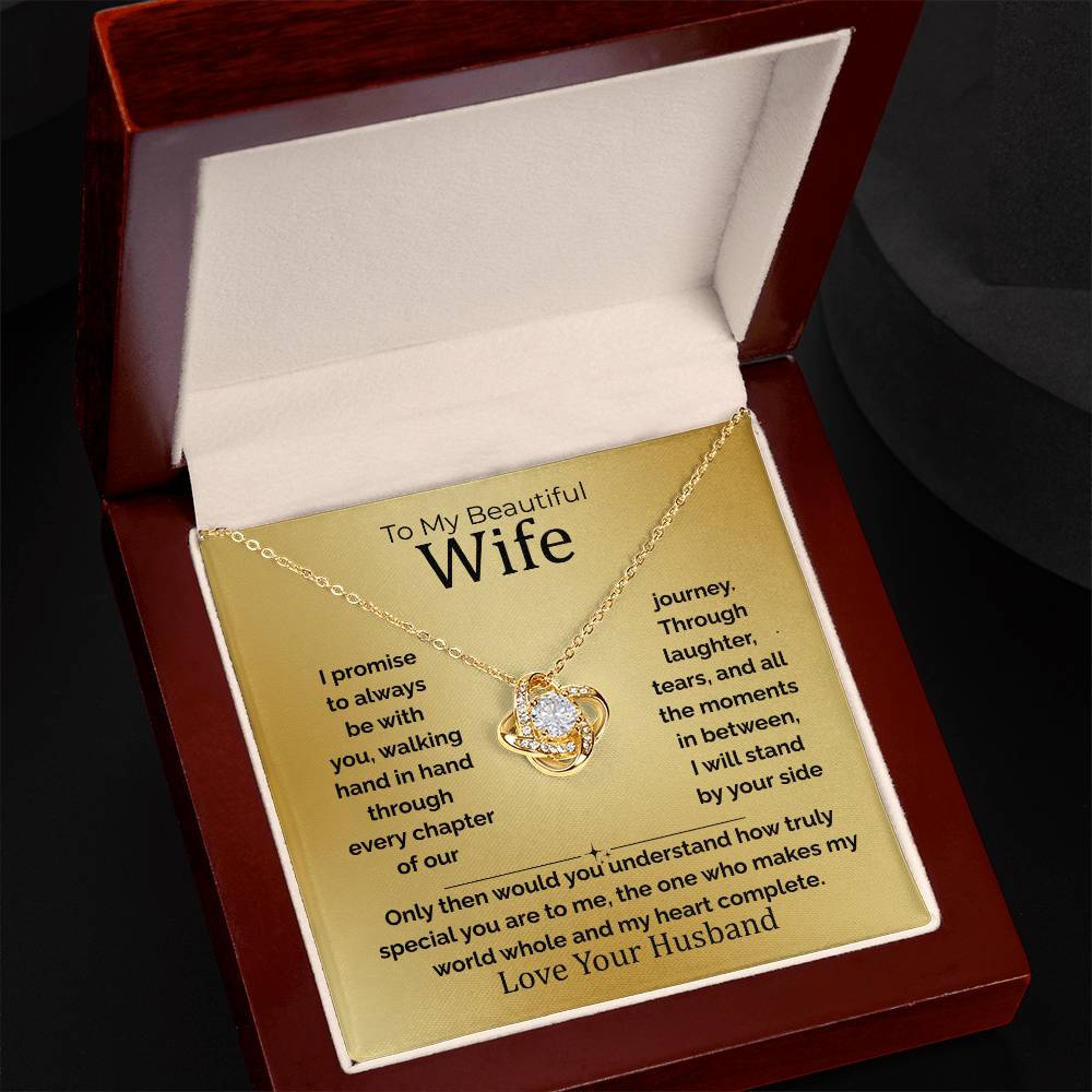 To My Wife Love Knot Necklace – Gift From the Heart (133)