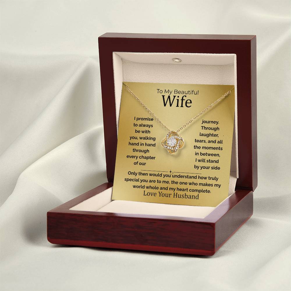 To My Wife Love Knot Necklace – Gift From the Heart (133)