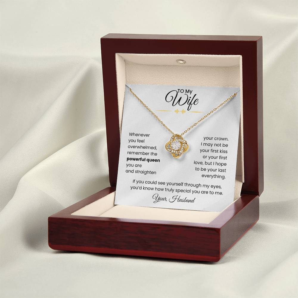 Wife- Love Knot Necklace – She Means Everything (138B)