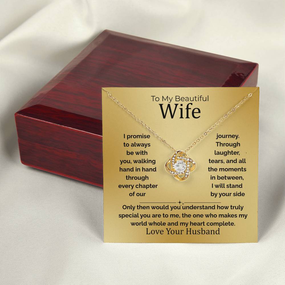 To My Wife Love Knot Necklace – Gift From the Heart (133)