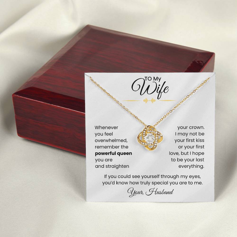 Wife- Love Knot Necklace – She Means Everything (138B)