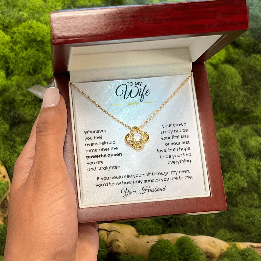 Wife- Love Knot Necklace – She Means Everything (138B)