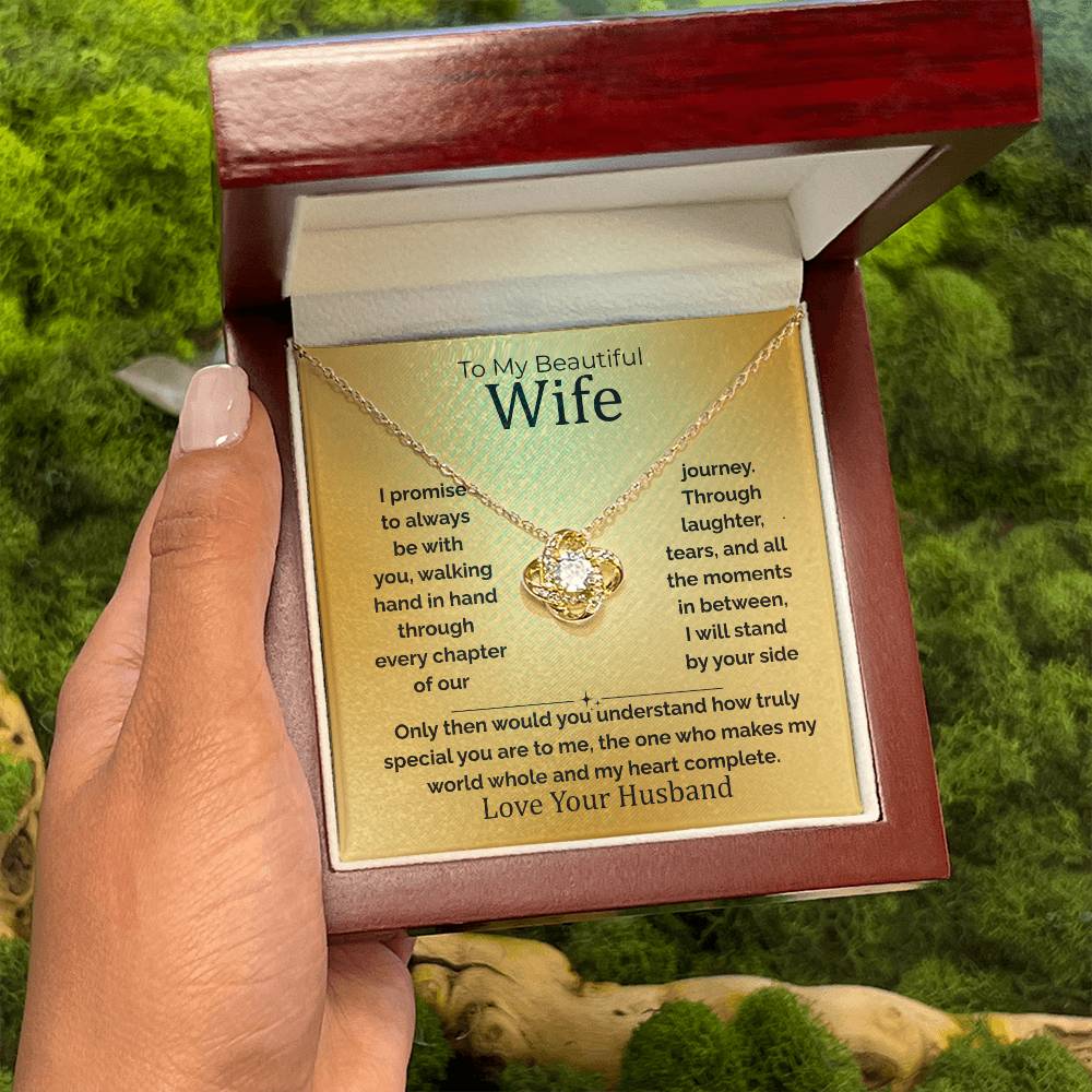 To My Wife Love Knot Necklace – Gift From the Heart (133)