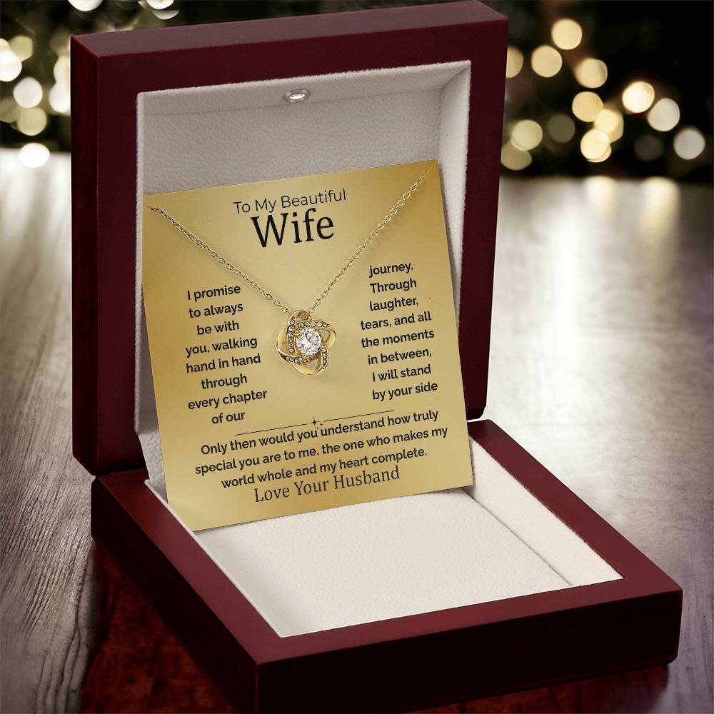 To My Wife Love Knot Necklace – Gift From the Heart (133)