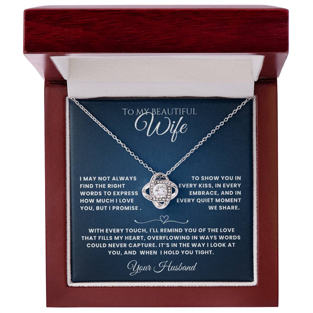 Wife- Love Knot Necklace – Forever in My Heart (49F)