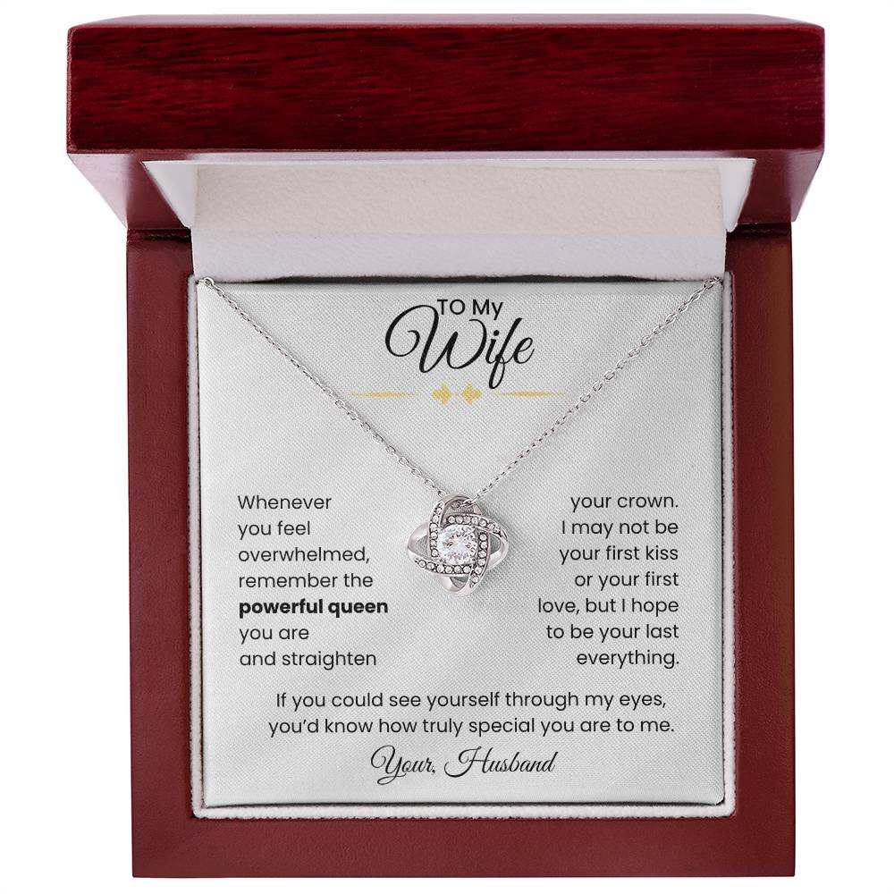 Wife- Love Knot Necklace – She Means Everything (138B)