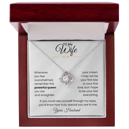 Wife- Love Knot Necklace – She Means Everything (138B)