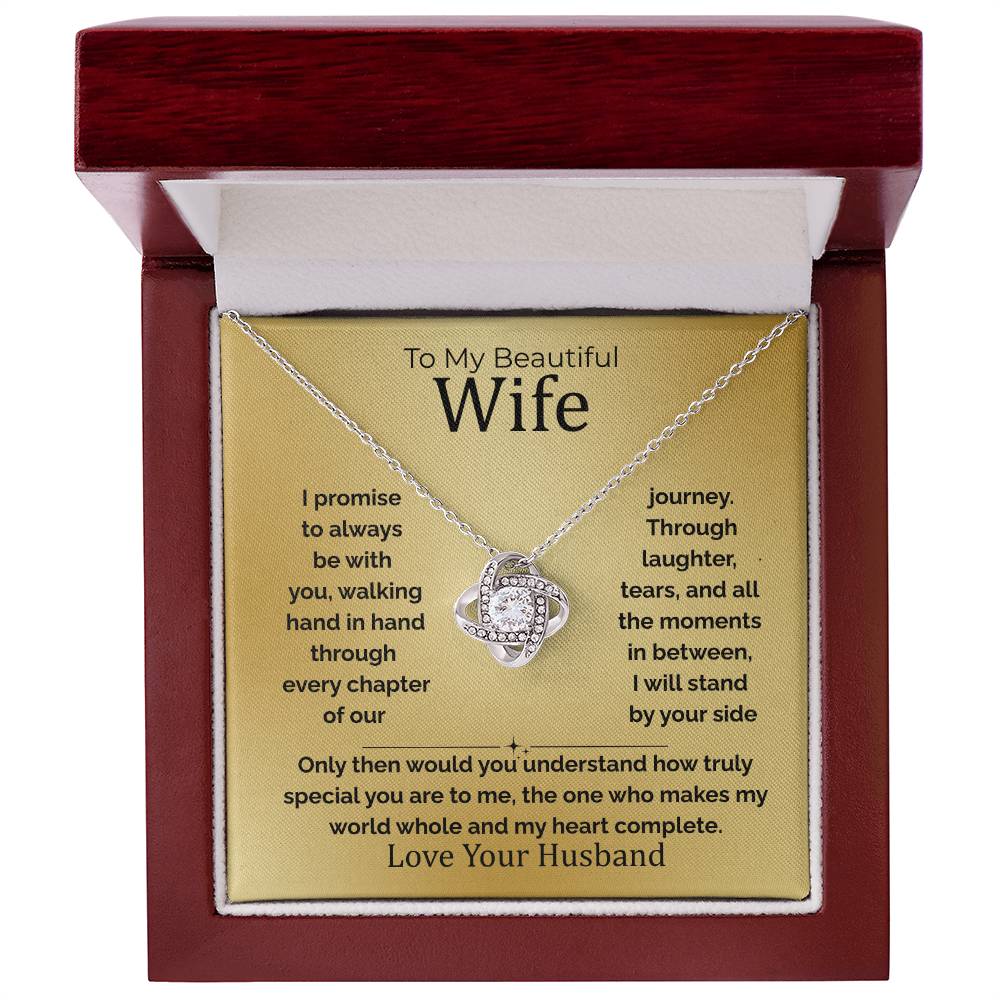 To My Wife Love Knot Necklace – Gift From the Heart (133)