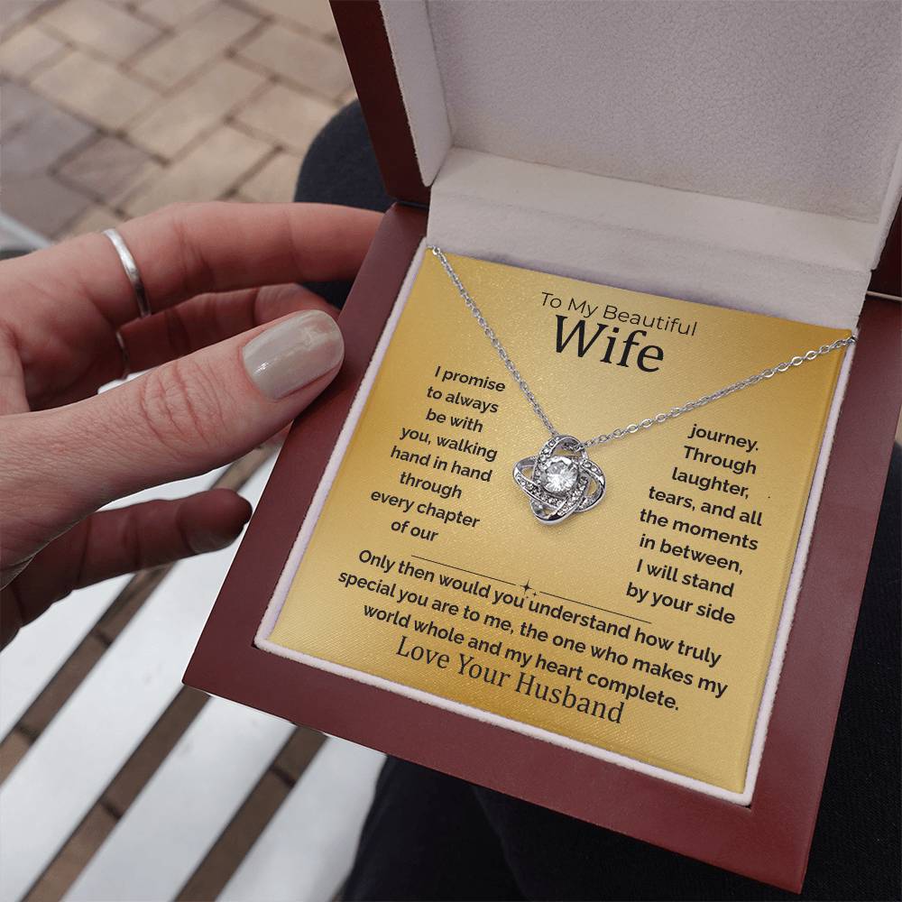 To My Wife Love Knot Necklace – Gift From the Heart (133)