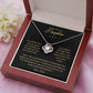 Daughter – Love Knot Necklace – Personalized “From” Title (120)