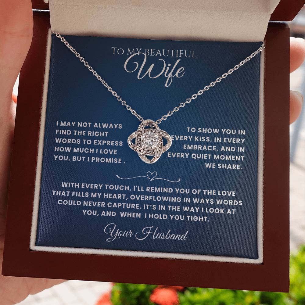 Wife- Love Knot Necklace – Forever in My Heart (49F)