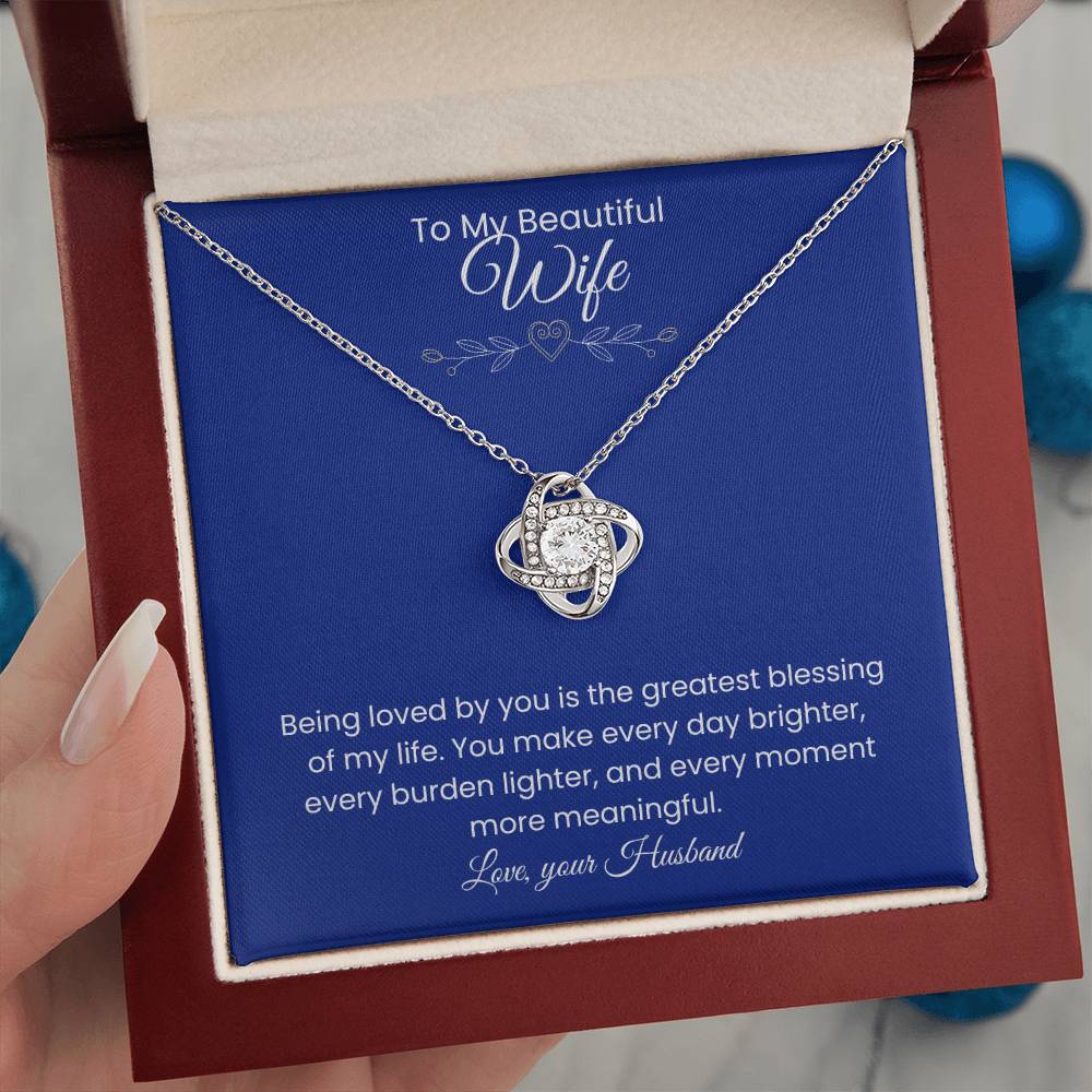 Wife- Love Knot Necklace – Tied to My Heart (172)