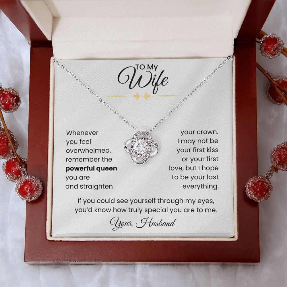 Wife- Love Knot Necklace – She Means Everything (138B)