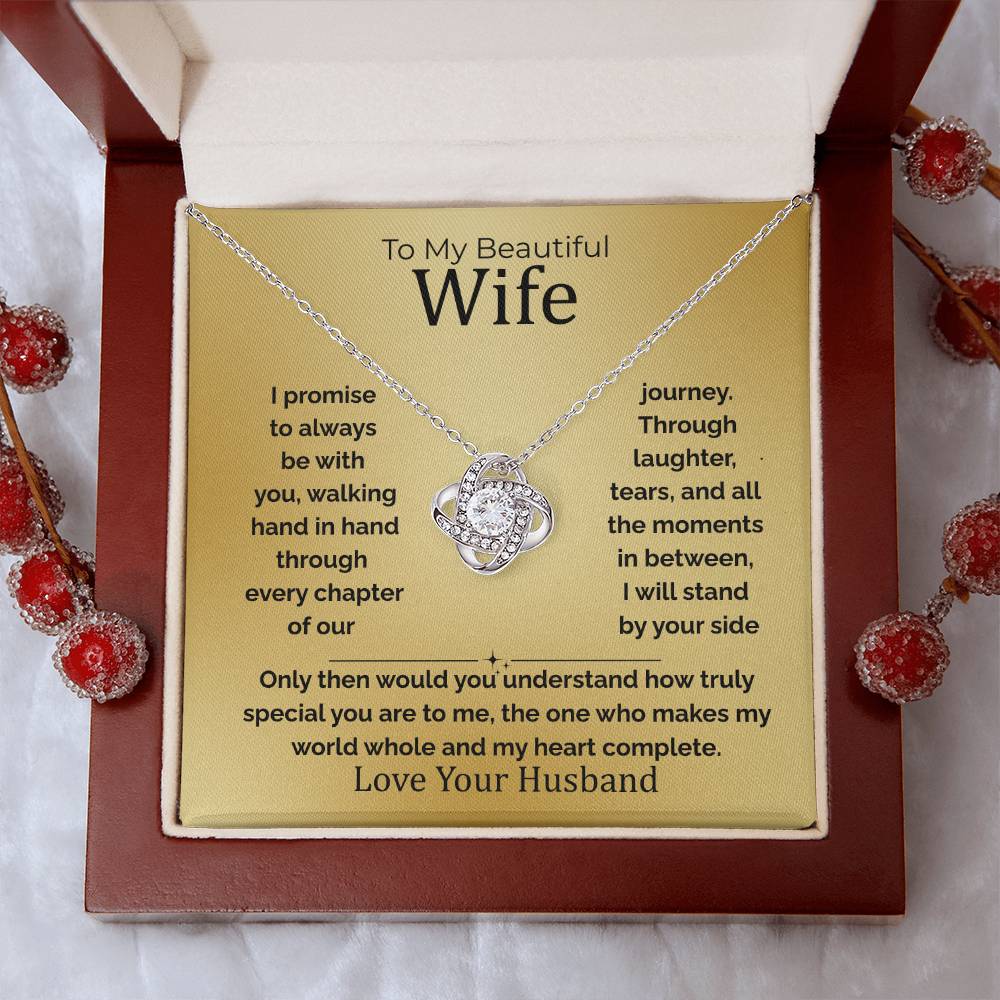 To My Wife Love Knot Necklace – Gift From the Heart (133)