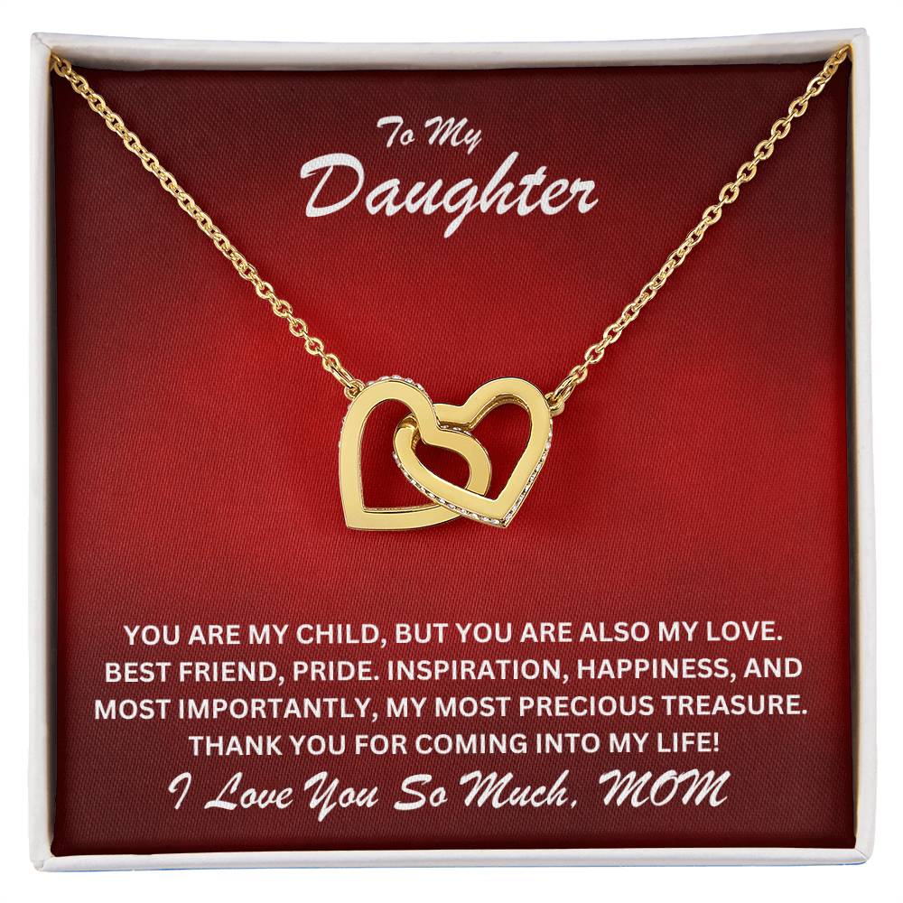 Daughter- You are my child -Interlocking Hearts Necklace - Essential Home Zone Essential Home Zone Jewelry Daughter- You are my child -Interlocking Hearts Necklace