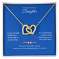 Daughter – Interlocking Heart Necklace – Personalized From Sender Gift (132)