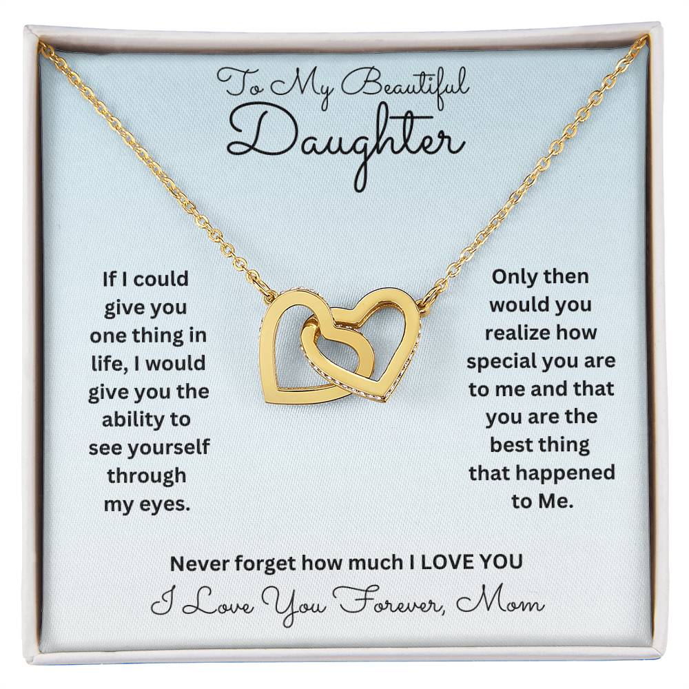 Daughter- One thing in life-Interlocking Hearts Necklace - Essential Home Zone Essential Home Zone Jewelry Daughter- One thing in life-Interlocking Hearts Necklace