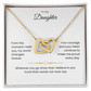 Daughter Gift – Interlocking Heart Necklace – Add Personalized From Title (130)