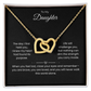 Daughter – Interlocking Heart Necklace – Personalized From Sender (117)