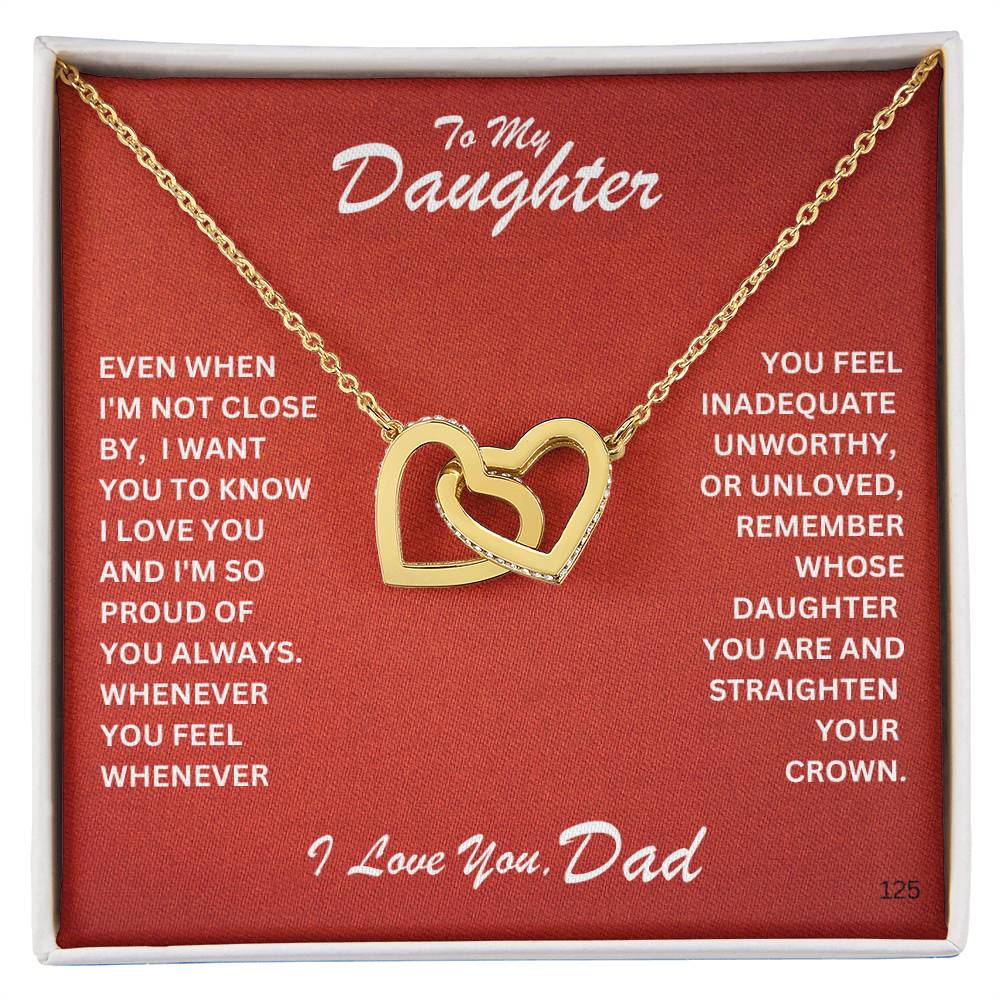 Daughter-Give her the gift that symbolizes your never-ending love. This Personalized Interlocking Hearts necklace is the perfect accessory