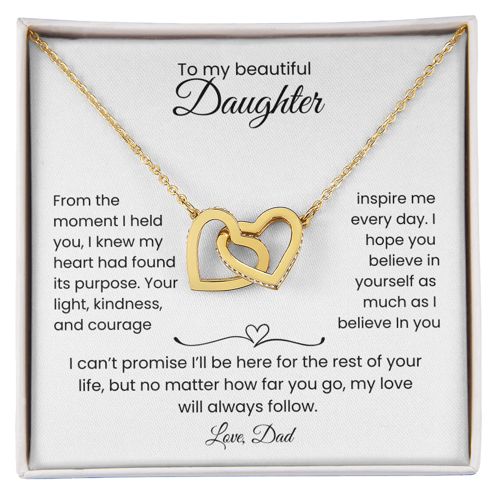 Daughter Interlocking Heart-Personalized “From” Title (87)