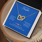 Daughter – Interlocking Heart Necklace – Personalized From Sender Gift (132)