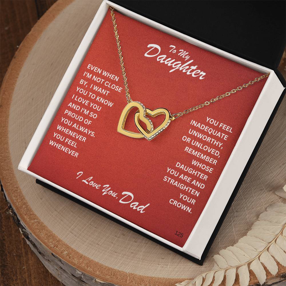 Daughter-Give her the gift that symbolizes your never-ending love. This Personalized Interlocking Hearts necklace is the perfect accessory