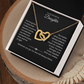 Daughter – Interlocking Heart Necklace – Personalized From Title Gift (128)