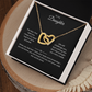 Daughter – Interlocking Heart Necklace – Personalized From Sender (117)