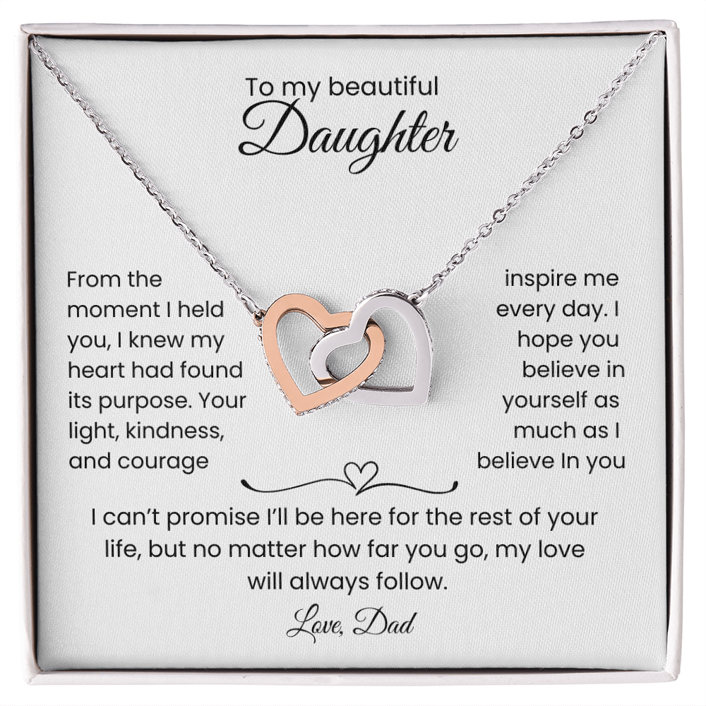 Daughter Interlocking Heart-Personalized “From” Title (87)
