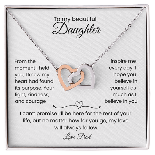 Daughter Interlocking Heart-Personalized “From” Title (87)