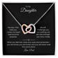 Daughter – Interlocking Heart Necklace – Personalized From Sender (117)
