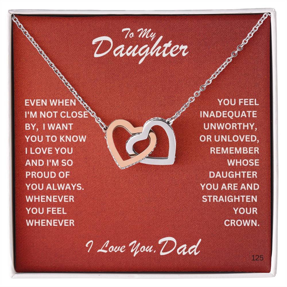 Daughter-Give her the gift that symbolizes your never-ending love. This Personalized Interlocking Hearts necklace is the perfect accessory