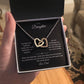 Daughter – Interlocking Heart Necklace – Personalized From Sender (117)