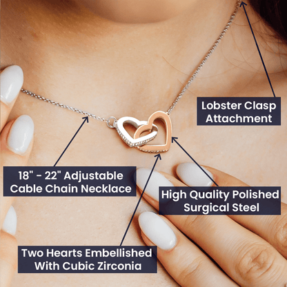 Daughter- One thing in life-Interlocking Hearts Necklace - Essential Home Zone Essential Home Zone Jewelry Daughter- One thing in life-Interlocking Hearts Necklace