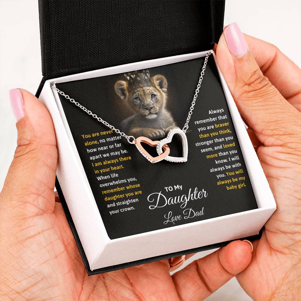 Daughter- Straighten your crown-Interlocking Hearts Necklace - Essential Home Zone Essential Home Zone Jewelry Daughter- Straighten your crown-Interlocking Hearts Necklace