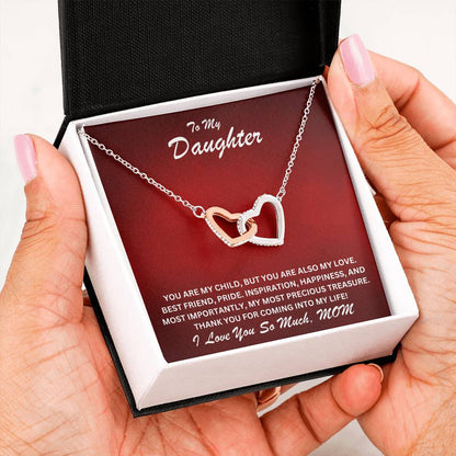 Daughter- You are my child -Interlocking Hearts Necklace - Essential Home Zone Essential Home Zone Jewelry Daughter- You are my child -Interlocking Hearts Necklace