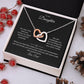 Daughter – Interlocking Heart Necklace – Personalized From Sender (117)