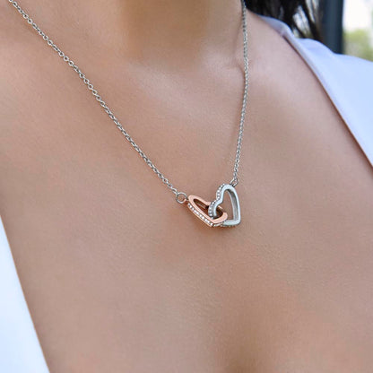 Granddaughter- Beauty shines through -Interlocking Hearts Necklace - Essential Home Zone Essential Home Zone Jewelry Granddaughter- Beauty shines through -Interlocking Hearts Necklace