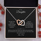 Daughter – Interlocking Heart Necklace – Personalized From Sender (117)