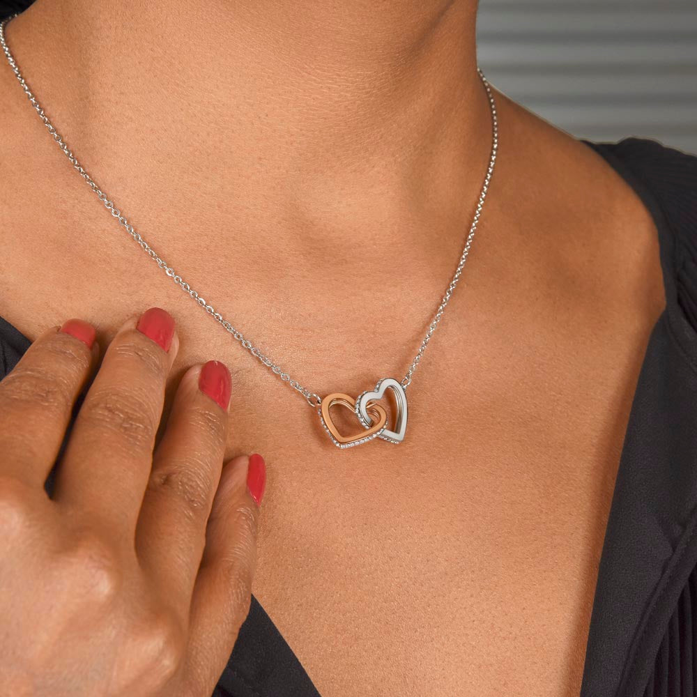 Daughter – Interlocking Heart Necklace – Personalized Gift from Any Sender (90)
