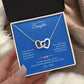 Daughter – Interlocking Heart Necklace – Personalized From Sender Gift (132)