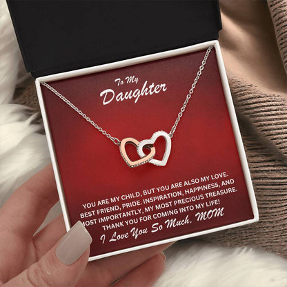 Daughter- You are my child -Interlocking Hearts Necklace - Essential Home Zone Essential Home Zone Jewelry Daughter- You are my child -Interlocking Hearts Necklace